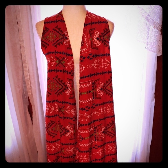 Lularoe Joy Duster. Vest Tribal S - Picture 1 of 5